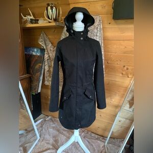 Mckinley Black Hooded Winter Coat High‎ Quality WeatherProof Fleece Lined Small